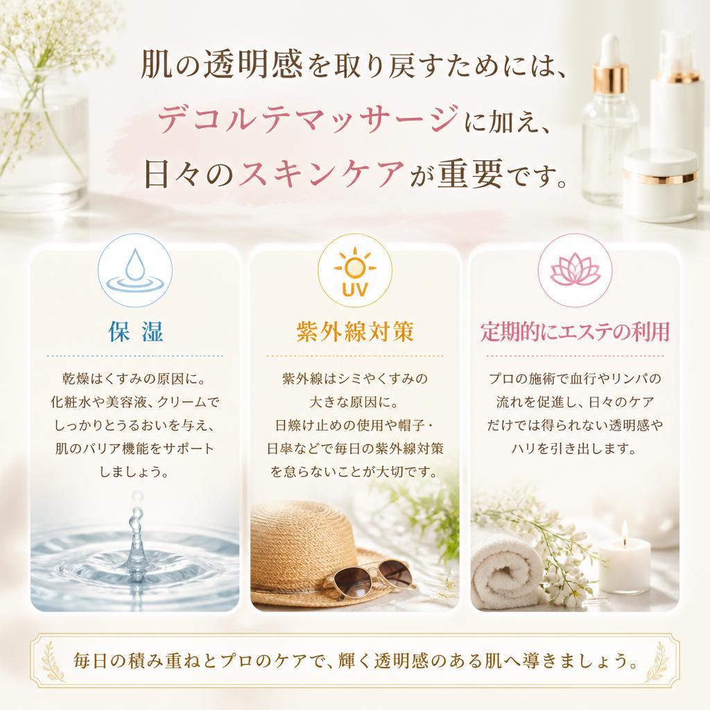 透明感を引き出すために必要なケア
